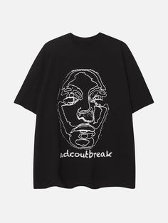 TALISHKO - Embroidery Abstract Face Tee- streetwear fashion - talishko.com Artistic Oversized T-shirt For Streetwear, Black Embroidered T-shirt For Streetwear, Embroidered Relaxed Fit T-shirt For Streetwear, Embroidered Black Tops For Streetwear, Black Embroidered Top For Streetwear, Oversized Embroidered Tops For Streetwear, Black Embroidered Graphics T-shirt For Streetwear, Black T-shirt With Embroidered Graphics For Streetwear, Relaxed Fit T-shirt With Embroidered Graphics For Streetwear