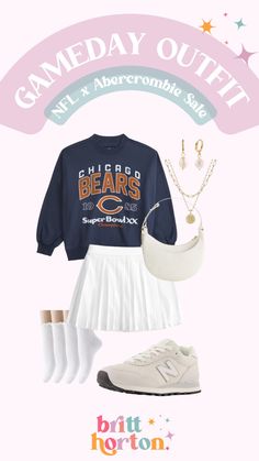 Chicago Bears Game Day Outfit, Abercrombie Outfits, Outfit Sneakers, Sports Game