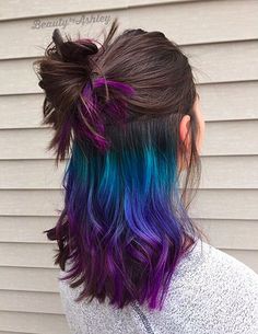 Me encanta el cabello de colores porque es una manera de expresarme Makeup Dark, Galaxy Hair, Bold Hair Color, Brunette Balayage, Purple Colour, Pastel Hair