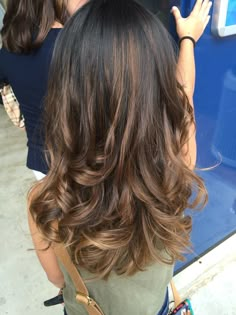 Balayage Without Bleach, Light Ash Brown Hair Color, Bleach Hair Color, Light Ash Brown Hair, Balayage Hair Blonde Long, Golden Brown Hair Color, Rambut Brunette, Blonde Highlights On Dark Hair, Black Hair Balayage