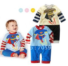 free shipping 2 designs 3pcs/lot Cartoon baby's rompers boy's rompers 20120827F Spring Baby Boy, Baby Batman, Climbing Clothes, Cool Kids Clothes, Boy Models, Boys Romper, Spring Baby, Baby Makes, Baby Cartoon