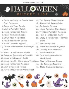 the halloween bucket list for kids