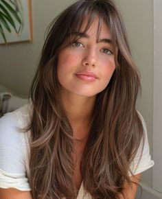 Long Haircut Ideas, Curtain Bangs Hairstyles, Long Curtain Bangs, Best Long Haircuts, Long Haircut, Brown Hair Inspo, Hair Inspiration Long, Bangs Hairstyles, Bangs With Medium Hair