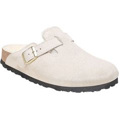 Boston Shearling, Birkenstock Boston Shearling, Birkenstock Styles, White Birkenstocks, White Clogs, Birkenstock Clog, Ugly Shoes, Narrow Shoes, Birkenstock Women