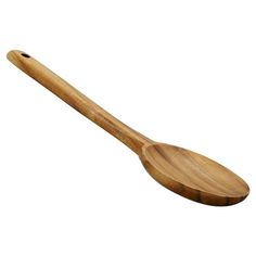 a wooden spoon on a white background