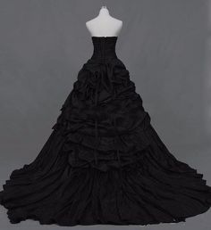 Gothic Black Ball Gown Wedding Dress Bridal Gowns sold by MissZhu Bridal on Storenvy A Black Wedding, Black Wedding Gowns, Black Wedding Dress, Black Ball Gown, Gothic Wedding Dress, Alternative Wedding Dresses, Black Bridal, Sweetheart Wedding Dress, Sweetheart Dress