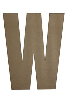 the letter w is made out of cardboard