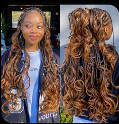 French Curls, Parting Hair, Braided Hairstyles For Black Women Cornrows, Braids Ideas, Big Box Braids Hairstyles, Quick Braided Hairstyles