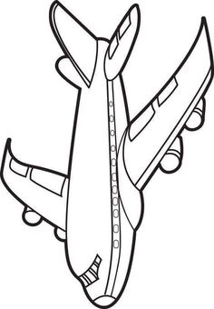 an airplane that is flying in the sky coloring pages, coloring sheets, air plane, airplanes