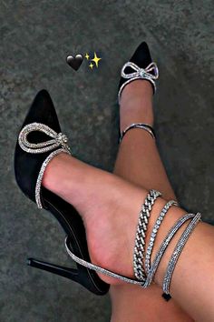 Expensive Heels, Black And Silver Heels, Bling Heels, Rhinestone High Heels, Sparkly Heels