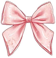 a pink bow with glitters on it