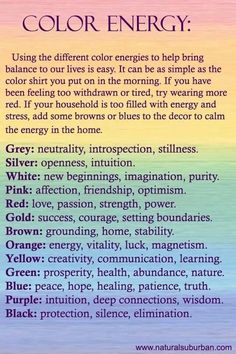 Color Energy, Color Healing, Color Meanings, Color Psychology, Energy Work, Witchy Things, Witchy Stuff, Witchy Woman, Spiritual Healing