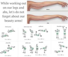 a poster showing how to do exercises for the arm and hand, with instructions on how to