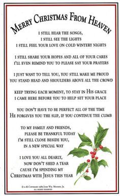 a christmas poem with holly leaves and red berries