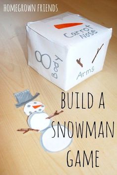 a snowman game is shown with the words build a snowman in front of it