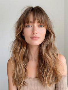 Trendy Long Haircuts with Bangs - Styles for Every Face Shape Bangs Styles, Heavy Bangs, Long Haircuts With Bangs, Light Bangs, Hair Pale Skin, Soft Bangs, Feathered Bangs, Long Face Shapes, Long Haircuts