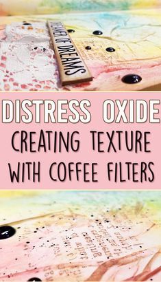 coffee filters are used to create the texture for this diy art project with coffee filters