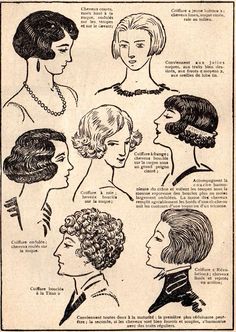 coiffure cheveux court 1925 1920s Patterns, Vintage Hairstyle, Ghost Train, Patron Vintage, Louise Brooks, 20th Century Fashion, Dramatic Makeup, Vintage Hair