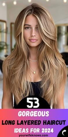 53 Trendy Long Layered Haircuts for 2024 Rounded Long Layers With Face Framing Pieces, Long Thick Layered Haircuts, Face Framing Layers Long Hair Straight Brunette, Long Hair Cuts With Layers Wavy, 2024 Long Hair Cuts For Women, Latest Haircut For Women Long Hair, Long Hair Cuts 2024 Trends, Easy Hairstyles For Long Hair With Bangs, Layered Haircuts For Long Hair With Bangs