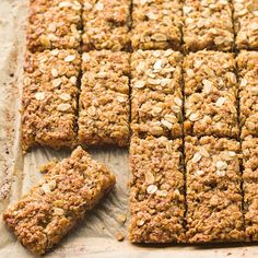 an image of granola bars cut into squares