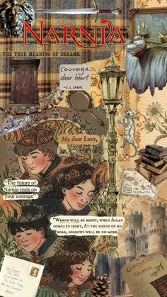 a collage of pictures and words with the caption'narnia '