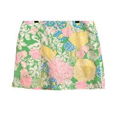 Lilly Pulitzer Women's Green Pink Yellow Jasmine Floral A-Line Mini Skort Size 6  Elevate your wardrobe with this vibrant Lilly Pulitzer mini skirt. Lightweight and breathable, it's perfect for a fresh and lively look. * A-Line silhouette * Floral pattern * Back zipper closure * Fully lined * 100% cotton shell * Size 6 Item is in good, pre-owned condition.  No issues noted with the skort. Content: Cotton Measurements are approximately as follows: Waist: 32" Waist to bottom hem: 16"v We ship most Summer Multicolor Floral Print Skort, Green Floral Print Shorts For Spring, Multicolor Floral Print Mini Bottoms, Fitted Green Mini Skirt With Floral Print, Fitted Green Floral Print Mini Skirt, Fitted Green Floral Mini Skirt, Multicolor Mini-length Cotton Skort, Multicolor Mini Skirt For Spring, Multicolor Short Mini Skirt For Spring