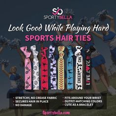 Girls Gymnastics Hair Ties Set-Multi Colored Figure Skating Hair, Basketball Hair, Tennis Hair, Cowgirl Hair, Hockey Hair, Field Hockey Gifts, Figure Skating Gifts, Soccer Hair