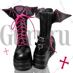 This price is for a pair of boots only.   	 		 			Size 			34 			35 			36 			37 			38 			39 			40 		 		 			Foot Length 			22 			22.5 			23 			23.5 			24 			24.5 			25 		 		 			Heel 			10 			10 			10 			10 			10 			10 			10 Goth Shoes, Gothic Boots, Gothic Shoes, Dr Shoes, Black Platform Boots, Gothic Punk, Alt Fashion, Swag Shoes, Really Cute Outfits