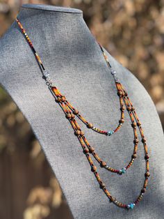 Multicolor Southwestern Beaded Necklace With Beaded Chain, Southwestern Multicolor Beaded Necklace, Multicolor Southwestern Style Beaded Necklace, Multicolor Southwestern Beaded Necklace, Festival Heishi Beaded Chain Jewelry, Artisan Multi-strand Jewelry With Tiny Beads, Southwestern Adjustable Jewelry With Colorful Beads, Bohemian Beaded Heishi Beads Jewelry, Bohemian Heishi Bead Jewelry