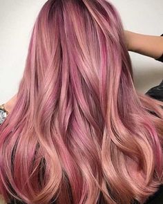 Rose Gold Hair Color, Gold Hair Color, Hair Color 2017, Latest Hair Color, Strawberry Blonde Hair, Blonde Hair Looks, Hair Color Pink