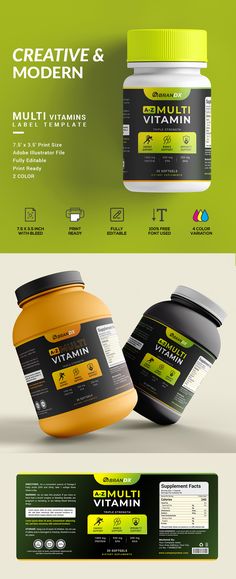 #Multi #Vitamin #biotin #label #food #supplement and design with #bottle label sticker packaging health product #print ready #vector file graphic #idea #inspiration - Image by artfriend Capsule Bottle Packaging Design, Food Supplement Packaging Design, Nutritional Supplements Package Design, Supplement Ads Design, Diet Medicine, Mockup Idea, Jar Label Design