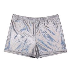 Unisex stretchy lowrise shorts - Metalic, shiny look Elasticated wasitband - one size Measuring all around the waistband without stretching the elastic, measures 83cm / 33 inch.  From the top of the elasticated waistband to the crotch it measures 31cm. Metallic Stretch Disco Shorts, Metallic Shiny Stretch Bottoms, Stretch Shiny Short Bottoms, Silver Stretch Bottoms Short Length, Disco Stretch Shorts, Disco Style Stretchy Shorts, Disco Style Stretch Shorts, Silver Stretch Bottoms For Summer, Metallic Shiny Stretch Shorts