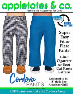 an advertisement for the pants sewing pattern is shown