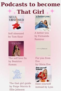 Girl Podcast Aesthetic, Podcast For Self Improvement, Girl Podcasts, Aesthetic Podcast, Ted Talks Motivation, Podcast Aesthetic, Tam Kaur, Girls Advice, Highest Self