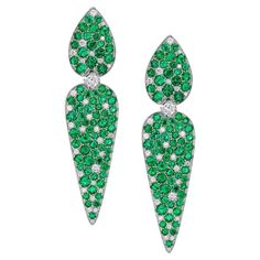 Bal Harbour, Titanium Earrings, Colombian Emeralds, Feather Light, Designer Earrings, Jewelry Branding, At Night, Stone Color, Emerald