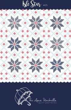 a cross stitch pattern with snowflakes on it