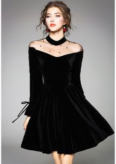 Black Sexy Lace Off Shoulder Dress sold by KoKo Fashion. Shop more products from KoKo Fashion on Storenvy, the home of independent small businesses all over the world. Black Goth Dress, Long Sleeve Skater Dress, Black Dress Outfits, Black Goth, Goth Dress, Rockabilly Dress, Sport Chic, Line Dress, Lolita Dress