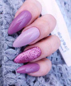 Mauve Nails, Purple Acrylic Nails, Lavender Nails, Beauty Nails Design, Purple Nail, Nails Only