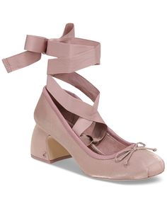 in stock Pink Ballet Shoes, Ballet Boots, Pink Ballet Flats, Ballet Heels, Ballerina Heels, Taupe Heels, Lace Up Block Heel, Funky Shoes, Pink Ballerina