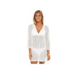 Whether you're poolside or at the beach you'll love this women's mesh cover-up tunic from Jordan Taylor. Whether you're poolside or at the beach you'll love this women's mesh cover-up tunic from Jordan Taylor.Finding the perfect fit and size for women's clothing requires basic measurements of your chest, waist, hips and inseam. Use this guide to learn more about sizing and everything Kohl's has to offer in women's fashion. Sheer, textured construction V-neck 3/4-length bell sleevesFIT & SIZING L Lightweight Long Sleeve Beachwear Cover-up, Sheer V-neck Top For Vacation, Stretch V-neck Swim Dress For Vacation, Long Sleeve Swimwear Upf 50+ For Summer, Upf 50+ V-neck Swimwear For Poolside, Spring V-neck Swim Dress For Beach Cover-up, Spring Beachwear Swim Dress For Beach Cover-up, Lightweight V-neck Cover-up For Beachwear, White Summer Swimming Cover-up