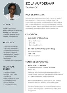 Teacher CV Free Google Docs Template Cv For Teaching, Photography Resume, Cv Templates Free Download, Teacher Cv Template, Simple Cv Template, Teacher Cv, Online Cv, Teaching Credential, Free Resume Template Download