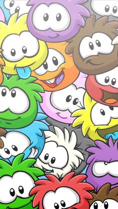 an image of many different colored cartoon characters