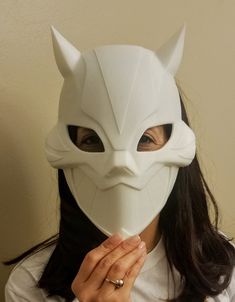 Cheshire Cat Mask, White Fantasy Eye Mask, White Fantasy Style Cosplay Mask, White Fantasy Masks For Cosplay, Cool Cosplay Masks For Sale, 3d Print Mask For Cosplay, 3d Printed Mask For Cosplay, Red Hood, Young Justice