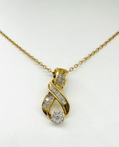 Beautiful Vintage 14k Yellow Gold Diamond Pendant Comes with no chain  Diamond(s)                               0.66CT Color:                                                 F Clarity:                                            SI1 Total Pendant Weight:             3.0 GR 14K Yellow  Gold Necklaces and chains available upon special request For more information regarding this item feel free to reach me so I can accommodate your needs.  Thank you Elegant Diamond Necklace Stamped 14k, Elegant 14k Stamped Diamond Necklace, Gold Diamond Cut Necklace For Anniversary, Formal 14k Diamond Necklace, 14k Gold Hallmarked Diamond Necklace For Anniversary, Elegant 14k Stamped Diamond Necklace For Anniversary, Dazzling Gold Hallmarked Diamond Necklace, Fine Jewelry 14k Stamped Diamond Necklace, Fine Jewelry 14k Diamond Necklace