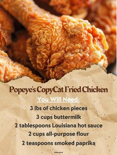 the recipe for poppy's copycat fried chicken