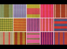 many different colored stripes are arranged together