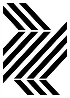 a black and white image of an arrow in the middle of a diagonal line pattern