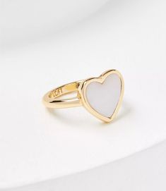 Mother Of Pearl Heart Ring Mother Of Pearl, Cute Jewelry, Effortless Style, Heart Ring