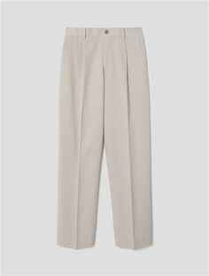 8seconds Basic Tapered Fit Slacks Ivory | Dress Pants for Men | KOODING Cream Pants With Pressed Crease For Work, Formal Cream Pants With Straight Hem, Cream Workwear Pants With Pressed Crease, Classic Cream Pants With Straight Hem, Cream Workwear Pants With Welt Pockets, Classic Cream Tapered Leg Pants, Classic Straight Leg Cream Dress Pants, Classic Cream Tapered Leg Bottoms, Classic Cream Straight Leg Dress Pants