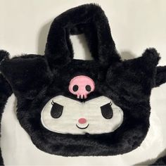 Brand New Black Fuzzy Bag, Adorable Kuromi Design Black Removable Strap Zip Closure Size Is Approximate: Length - 8 Inches Width - 3 Inches Height 5 Inches Strap - 46 Wear As A Crossbody Or Use As A Handbag Questions? Leave A Comment Below! #Kuromi #Hellokitty #Mymelody Black Kawaii Shoulder Bag With Adjustable Strap, Cute Black Shoulder Bag With Adjustable Strap, Cute Black Shoulder Bag With Detachable Strap, Kawaii Black Shoulder Bag, Cute Black Bag With Removable Pouch, Cute Black Shoulder Bag With Removable Pouch, Black Kawaii Shoulder Bag For Daily Use, Cute Black Bag With Adjustable Strap, Black Kawaii Tote Bag